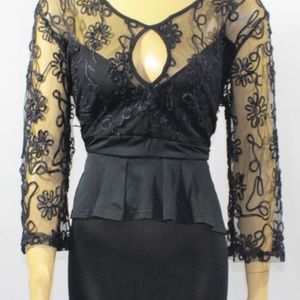 Black Peplum Dress